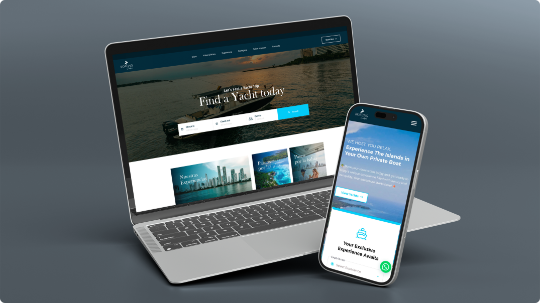 Diseño Sitio Web Boating Cartagena